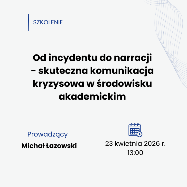 Szkolenie „Od incydentu do narracji”